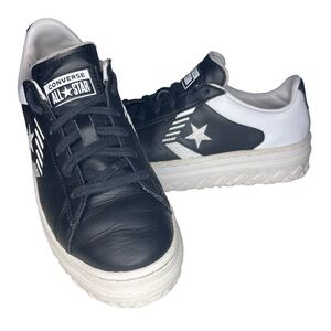 Converse Unisex Rivals Pro Leather X2 OX Black White Low Top Lace Up M5/W6.5